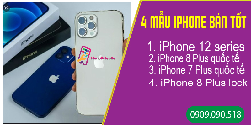 Hình 1: 4 mẫu iphone bán tốt nhất Hà Nội